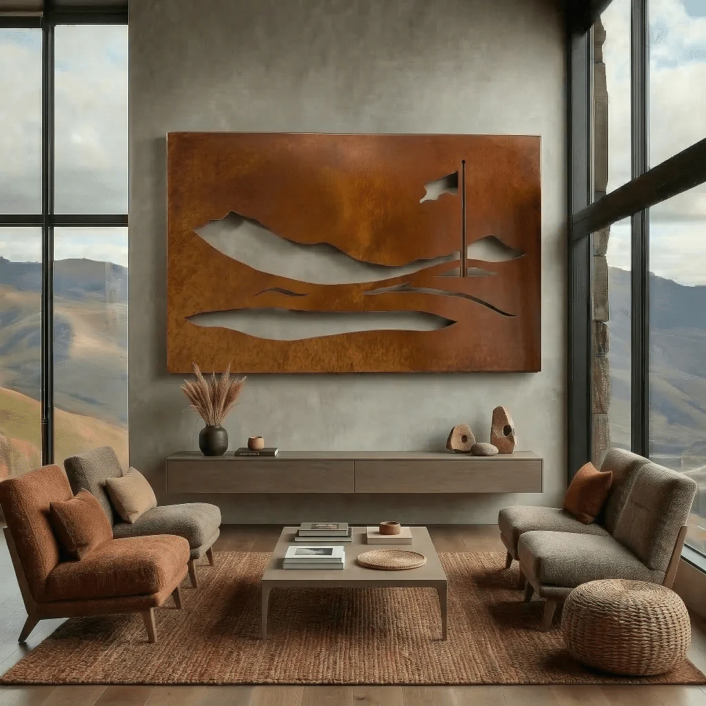 The Banner - Metal Wall Art - Oxide