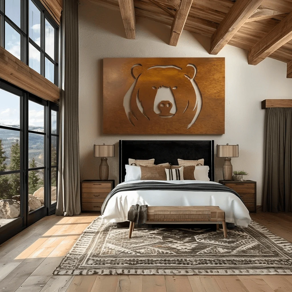 The Black Bear - Metal Wall Art - Oxide