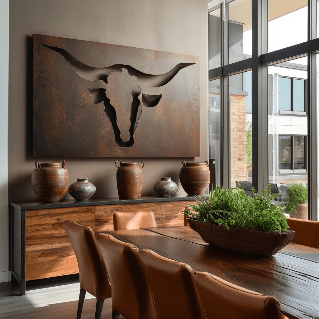 The Bull - Metal Wall Art - Umber - Image 2