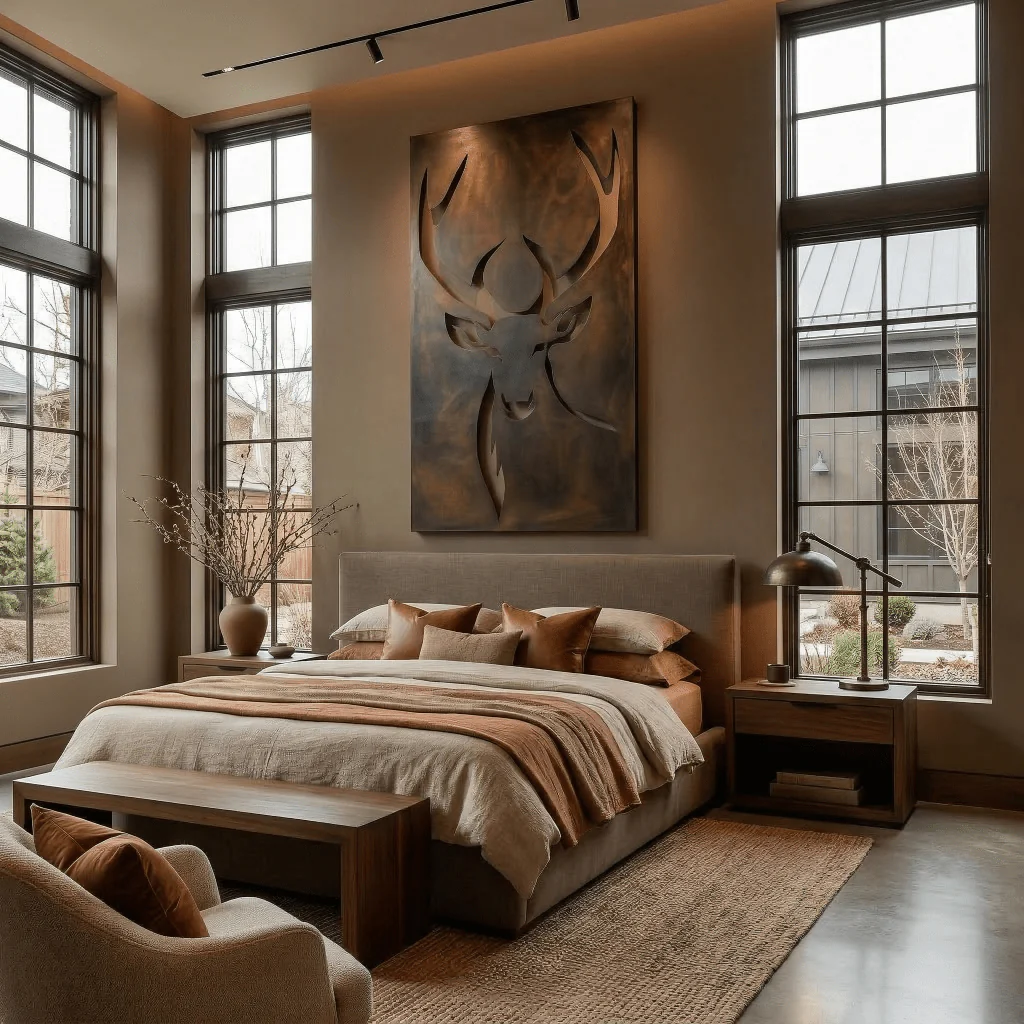 The Caribou - Metal Wall Art - Umber