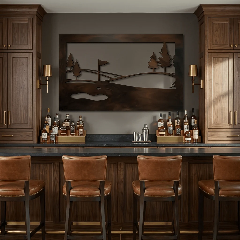 The Course - Metal Wall Art - Umber