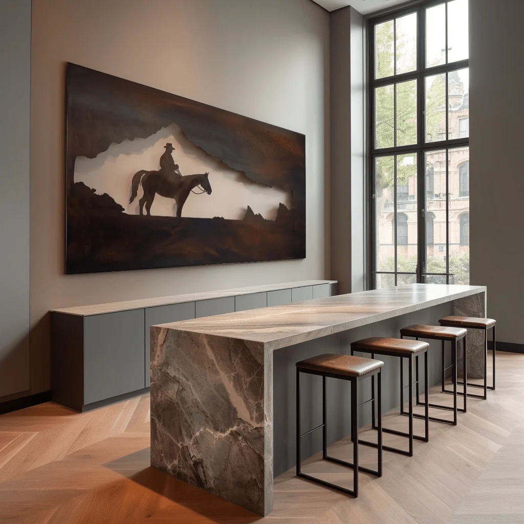 The Divide - Metal Wall Art - Umber - Image 3