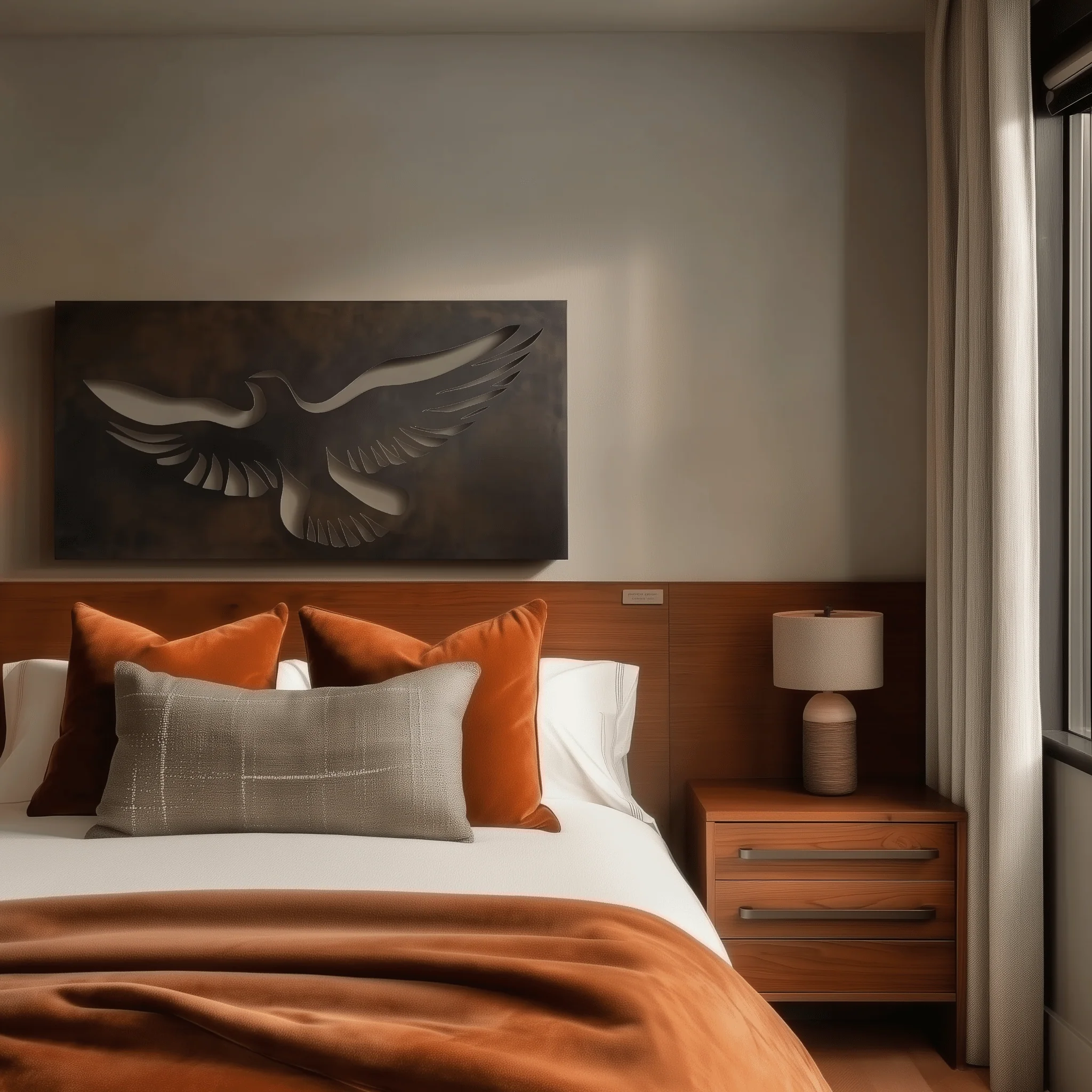 The Dove - Metal Wall Art - Umber - Image 3