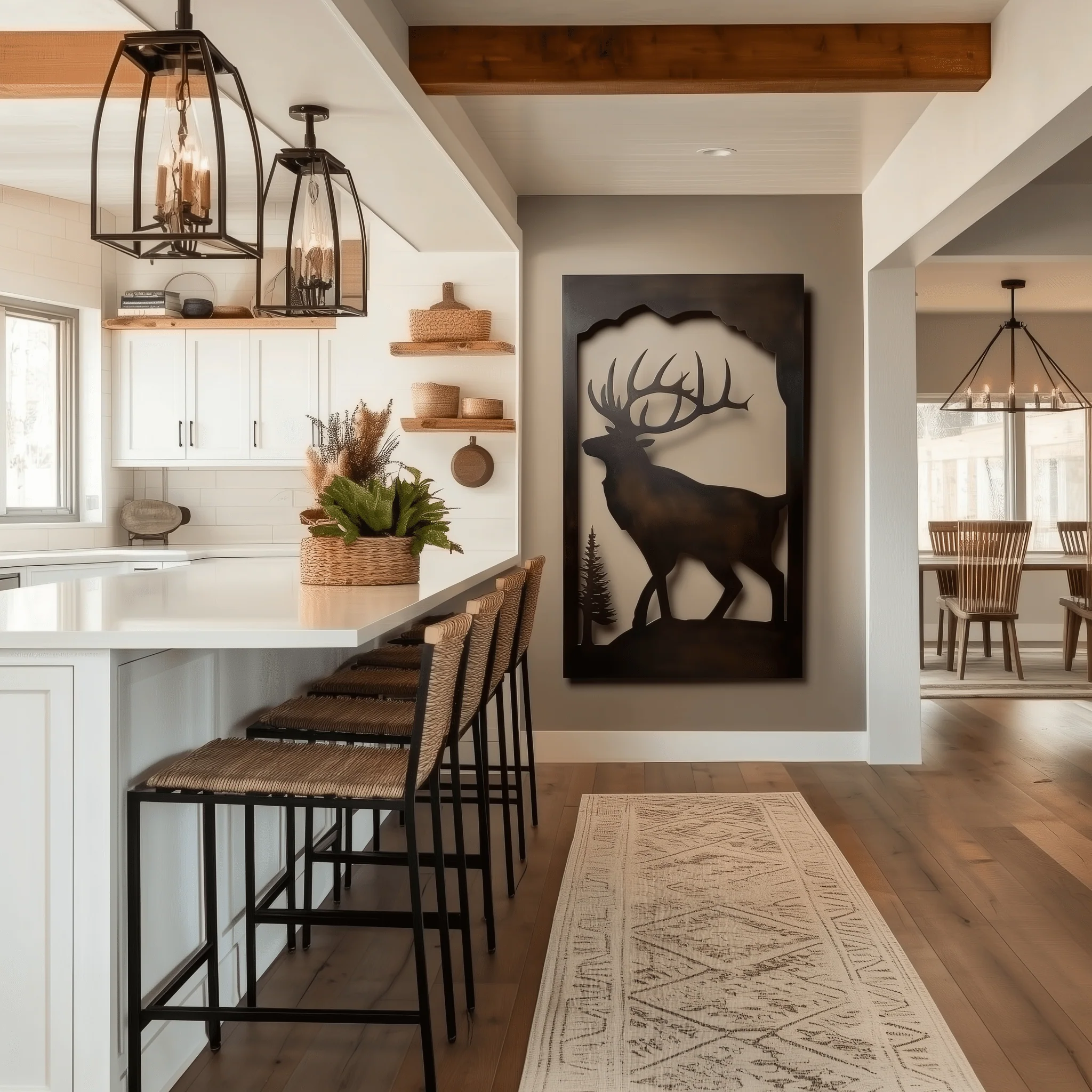 The Elk - Metal Wall Art - Umber - Image 3