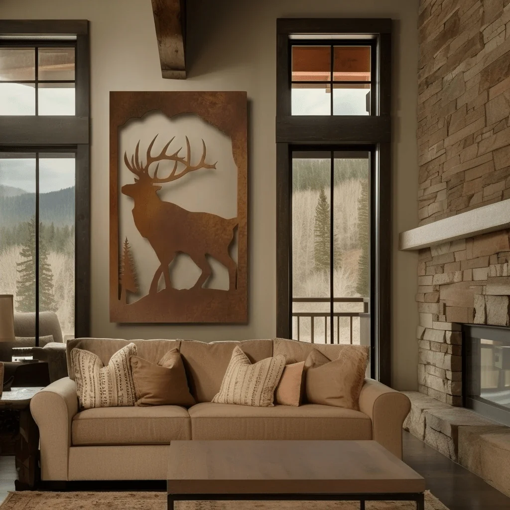 The Elk - Metal Wall Art - Oxide