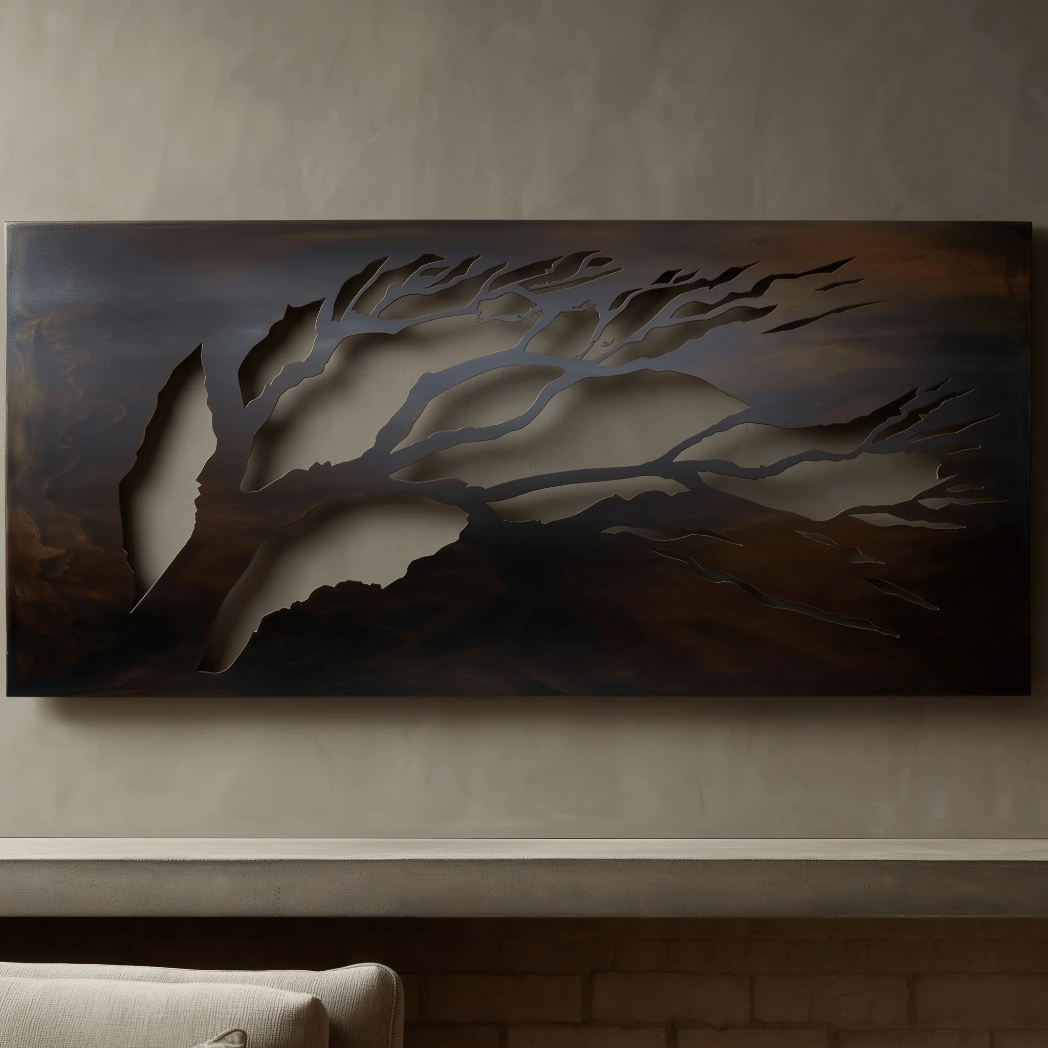 The Gale - Metal Wall Art - Umber - Image 4