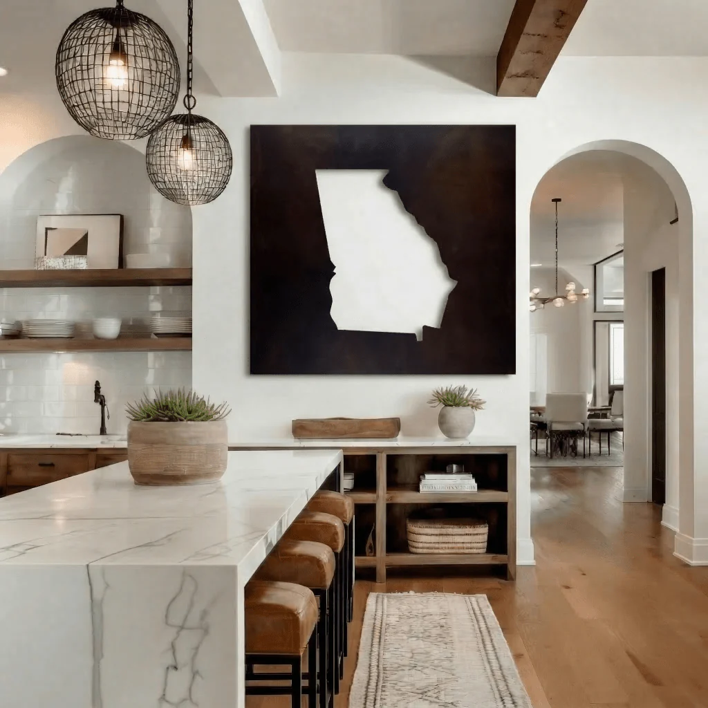 The Georgia - Metal Wall Art - Umber