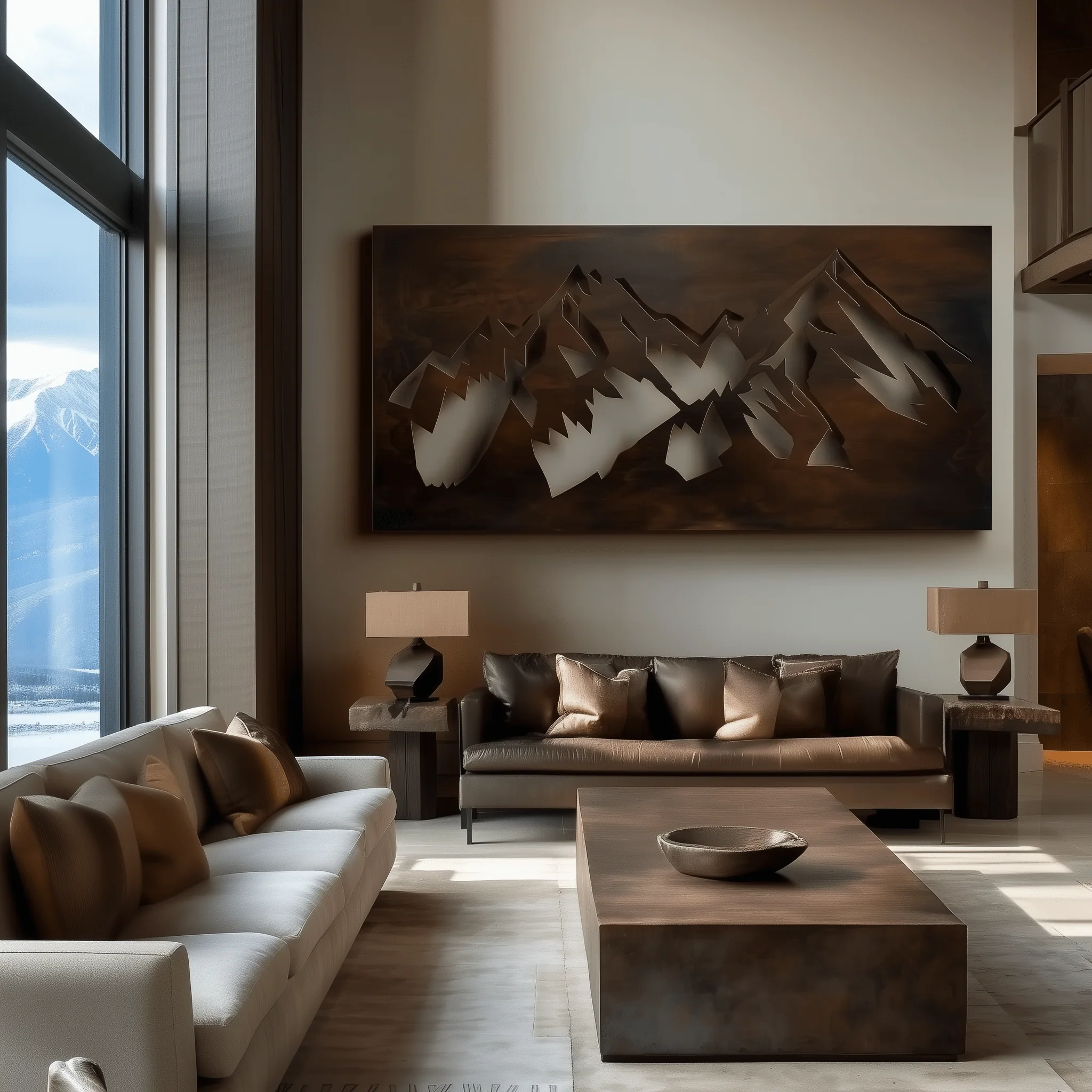 The Grand Teton - Metal Wall Art - Umber