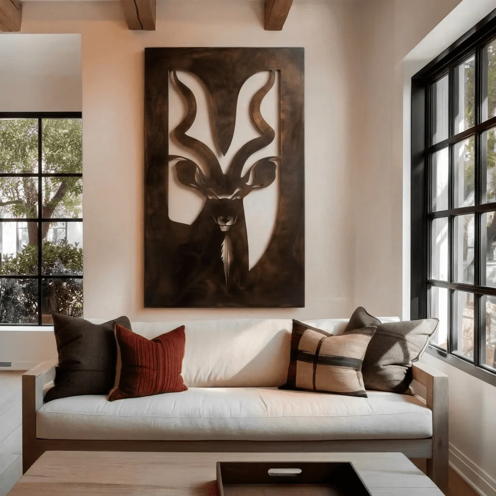 The Greater Kudu - Metal Wall Art - Umber - Image 5