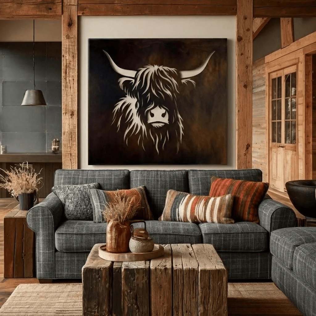 The Highland - Metal Wall Art - Umber - Image 4