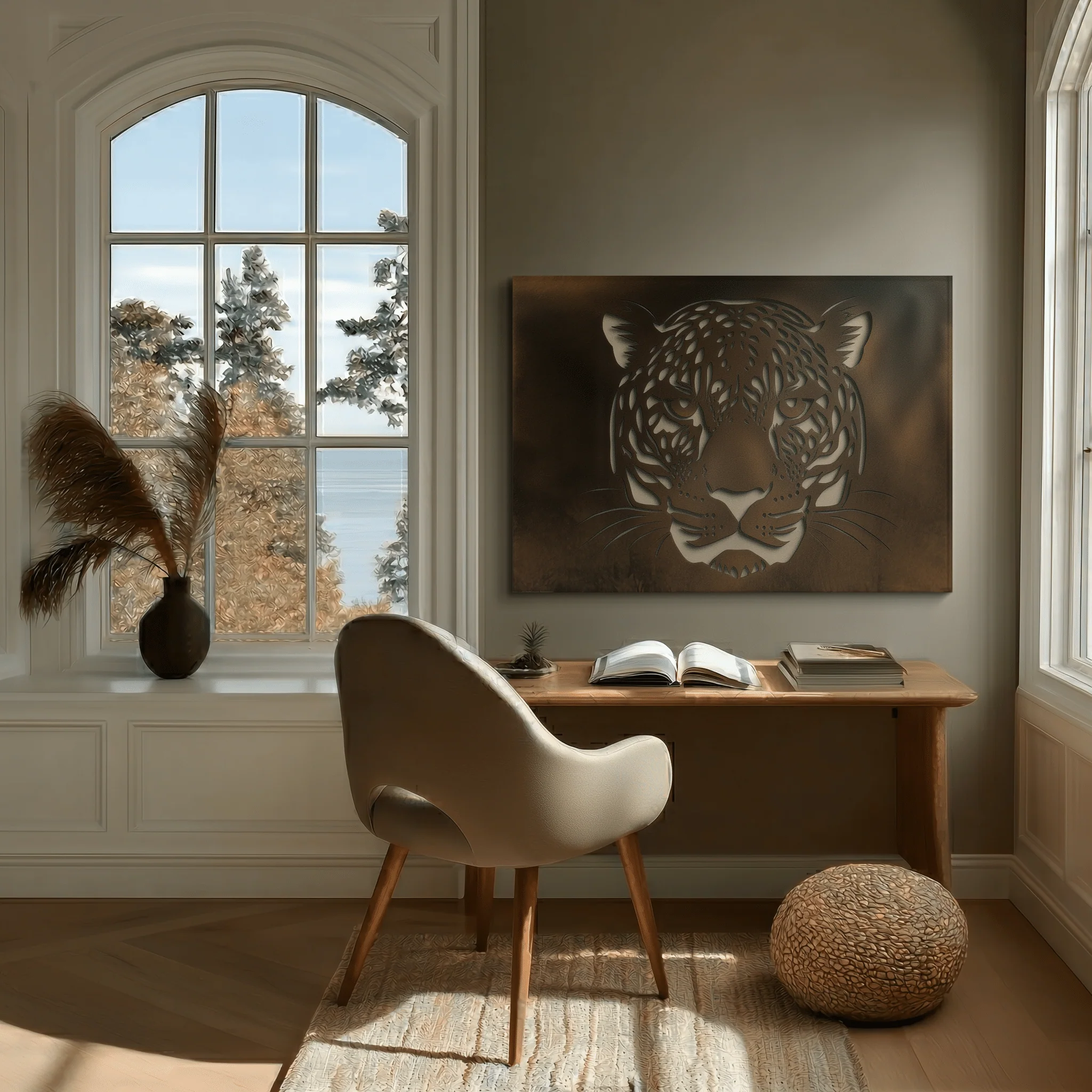 The Leopard - Metal Wall Art - Umber - Image 3