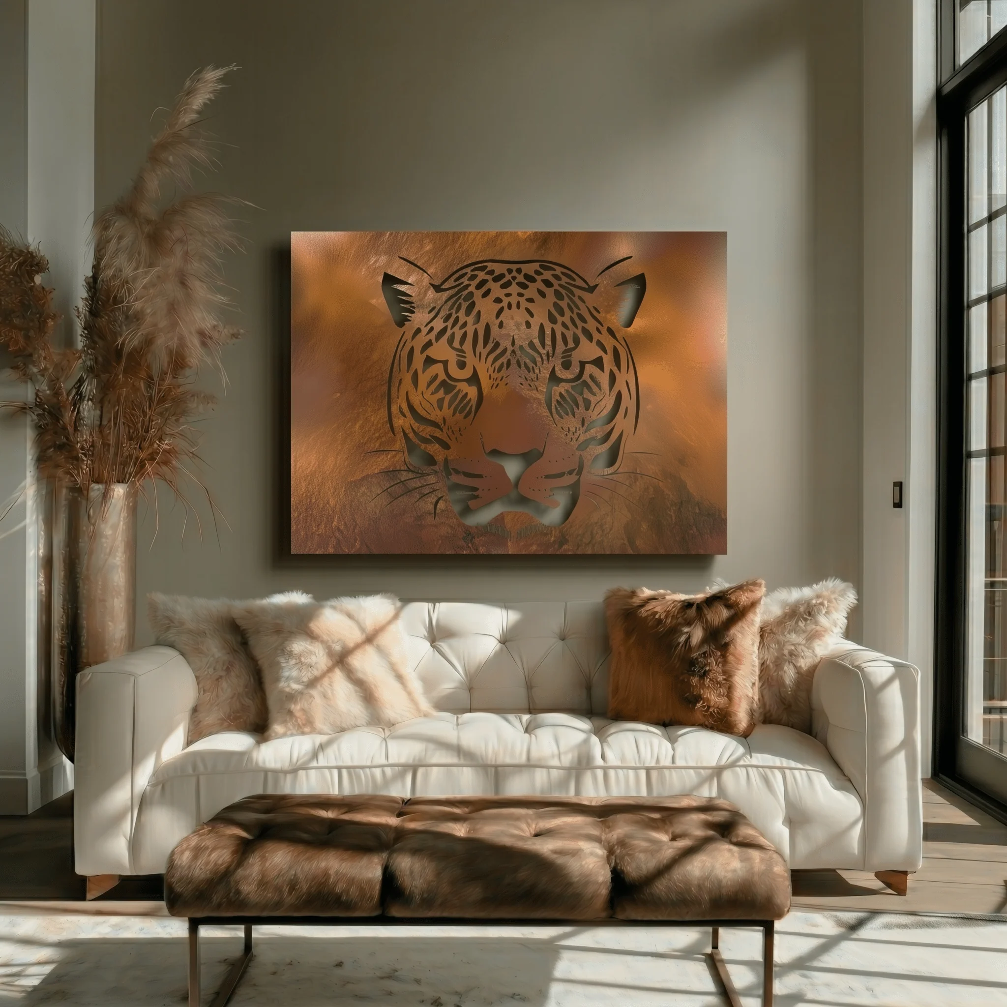The Leopard - Metal Wall Art - Oxide