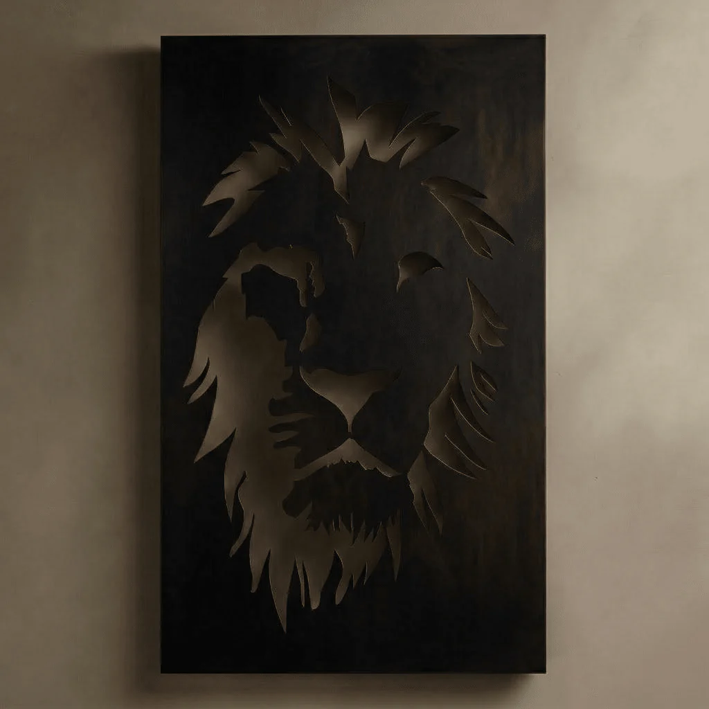 The Lion - Metal Wall Art - Umber - Image 3