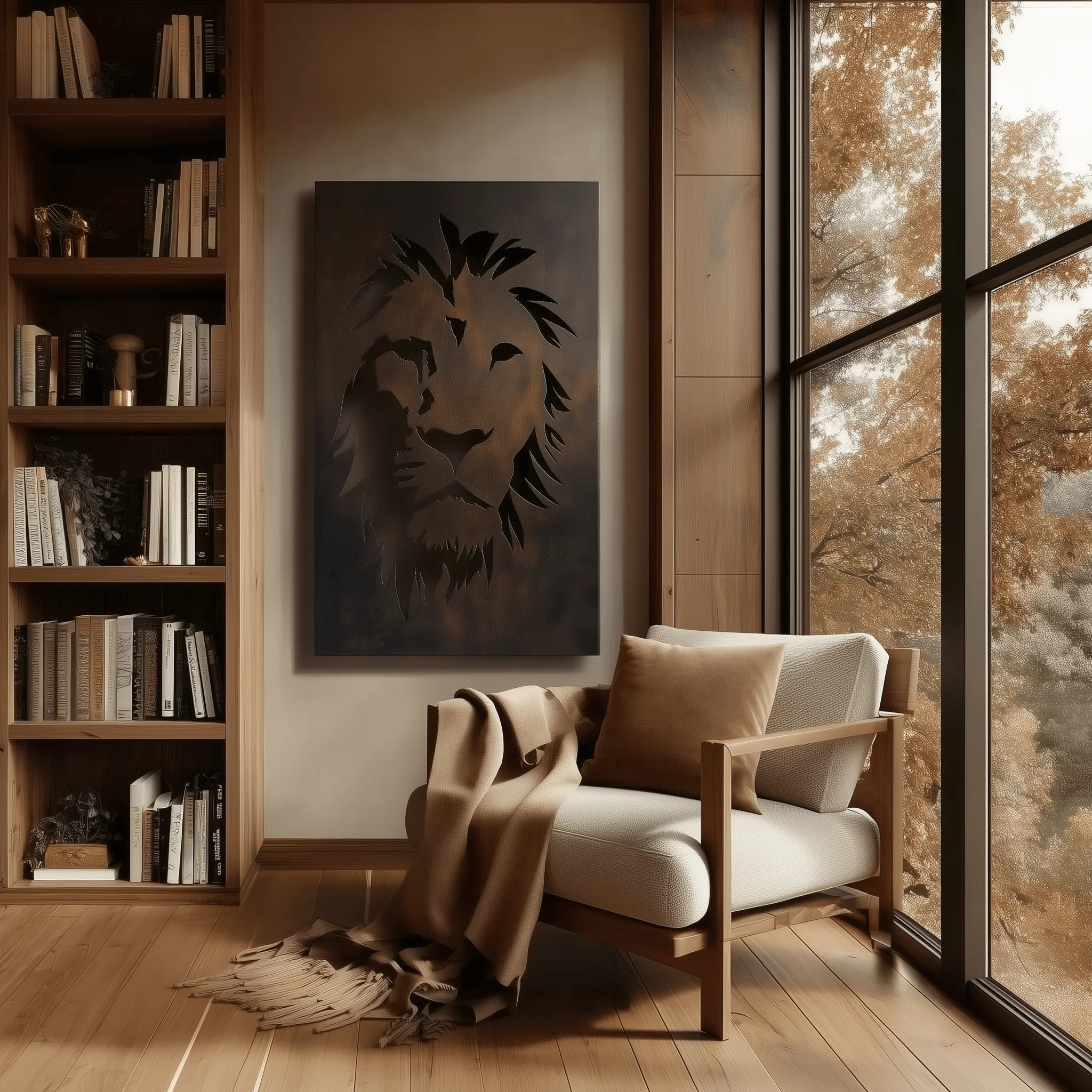 The Lion - Metal Wall Art - Umber - Image 4