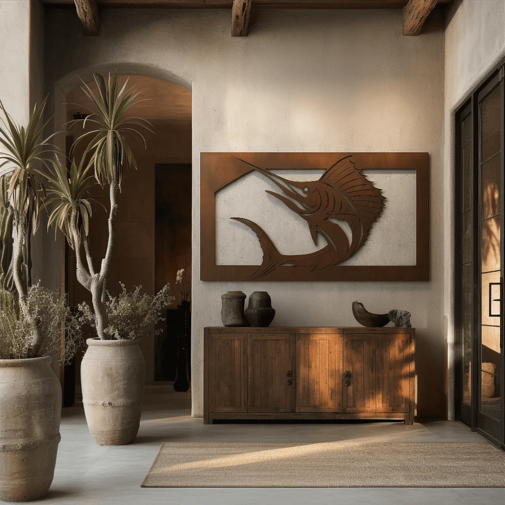 The Marlin - Metal Wall Art - Oxide - Image 3