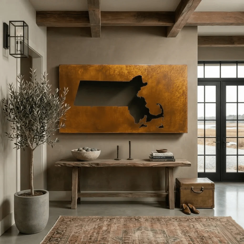 The Massachusetts - Metal Wall Art - Oxide - Image 3