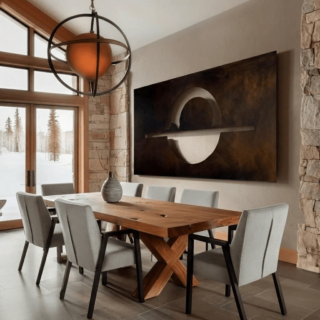 The Meridian - Metal Wall Art - Umber - Image 3