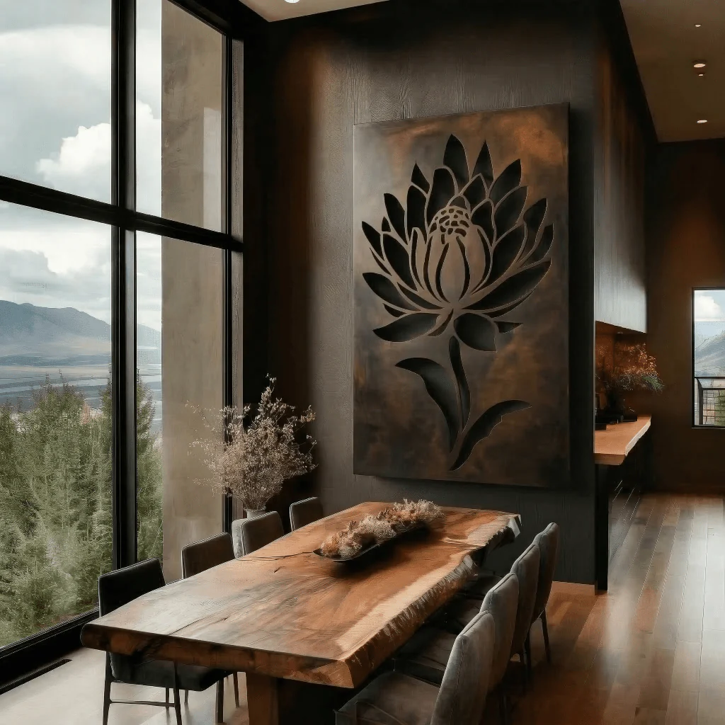 The Montana Bitterroot - Metal Wall Art - Umber - Image 3