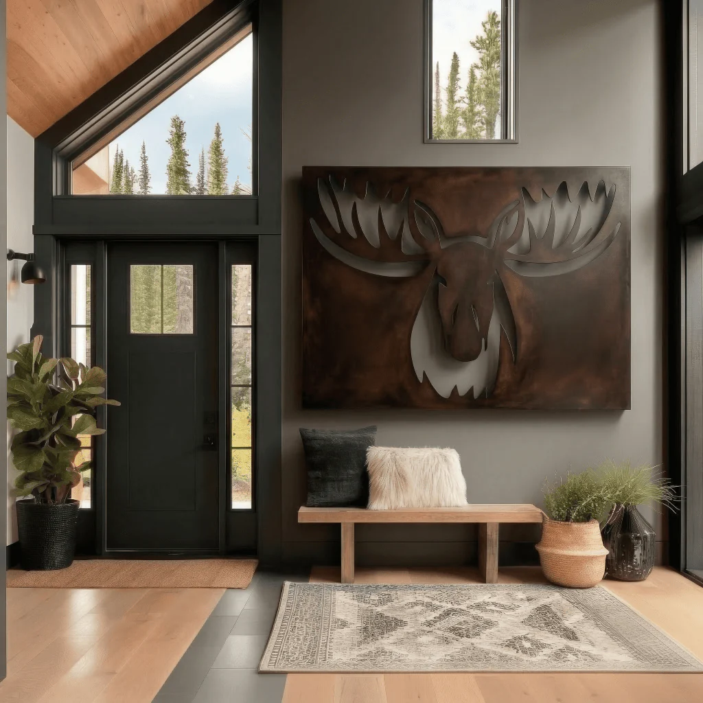 The Moose - Metal Wall Art - Umber