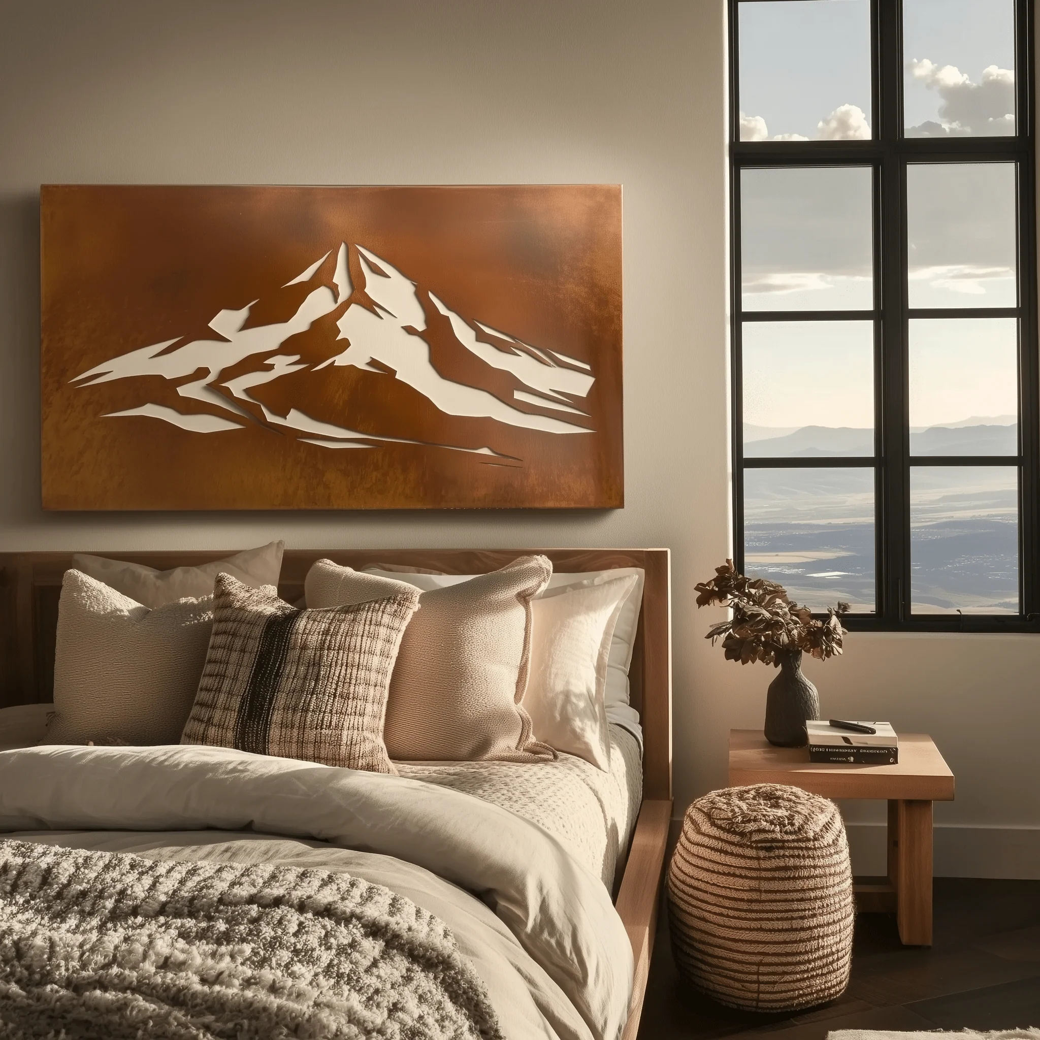 The Mount Bachelor - Metal Wall Art - Oxide
