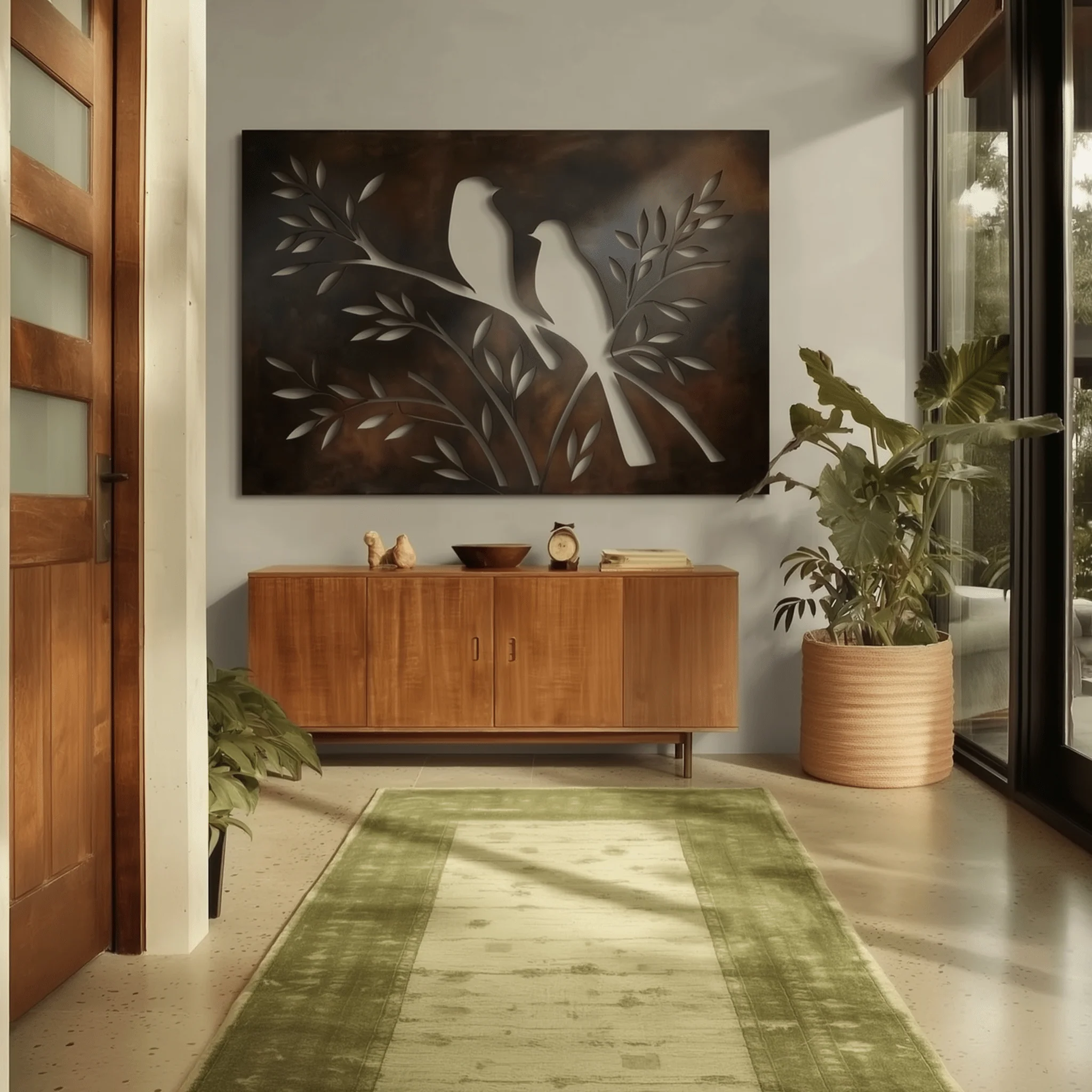 The Perch - Metal Wall Art - Umber