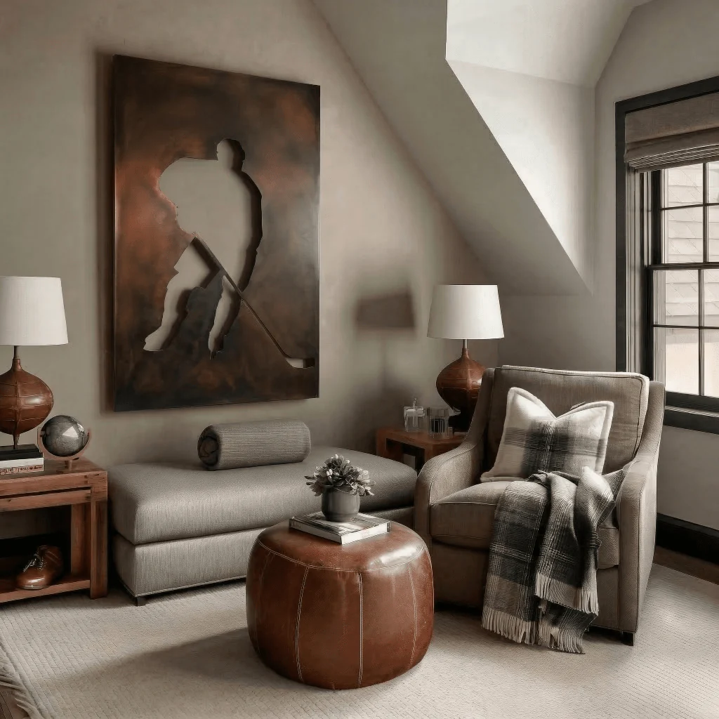 The Powerplay - Metal Wall Art - Umber - Image 3
