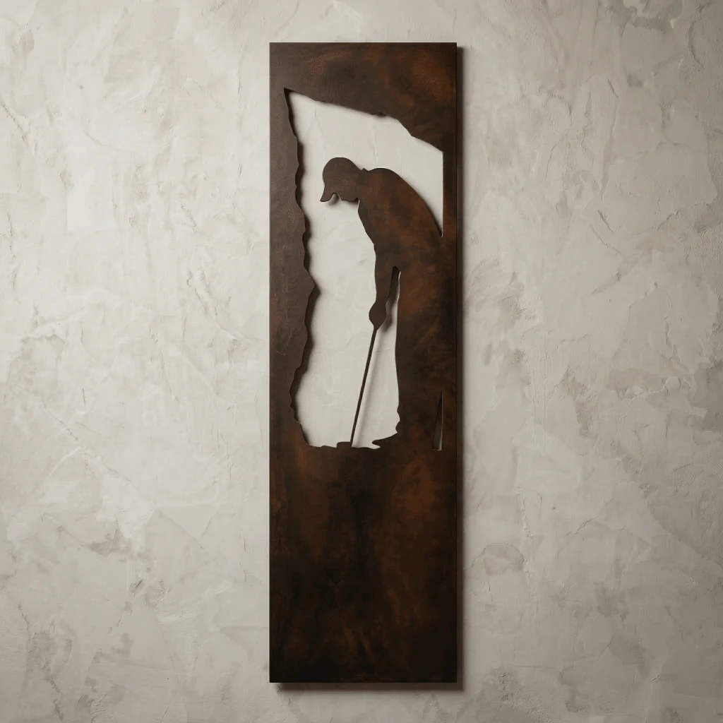 The Putt - Metal Wall Art - Umber - Image 3