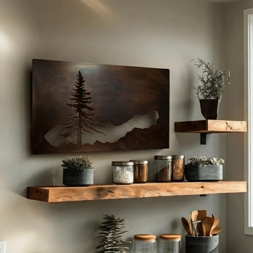 The Redwood - Metal Wall Art - Umber - Image 3