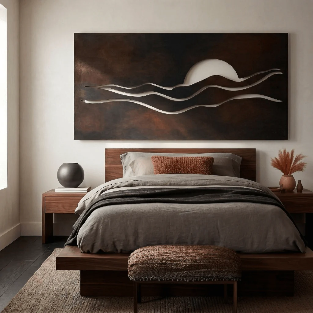 The Rise - Metal Wall Art - Umber