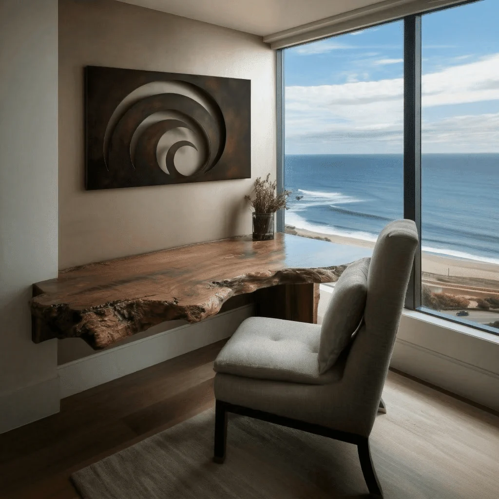 The Smooth Swell - Metal Wall Art - Umber - Image 3