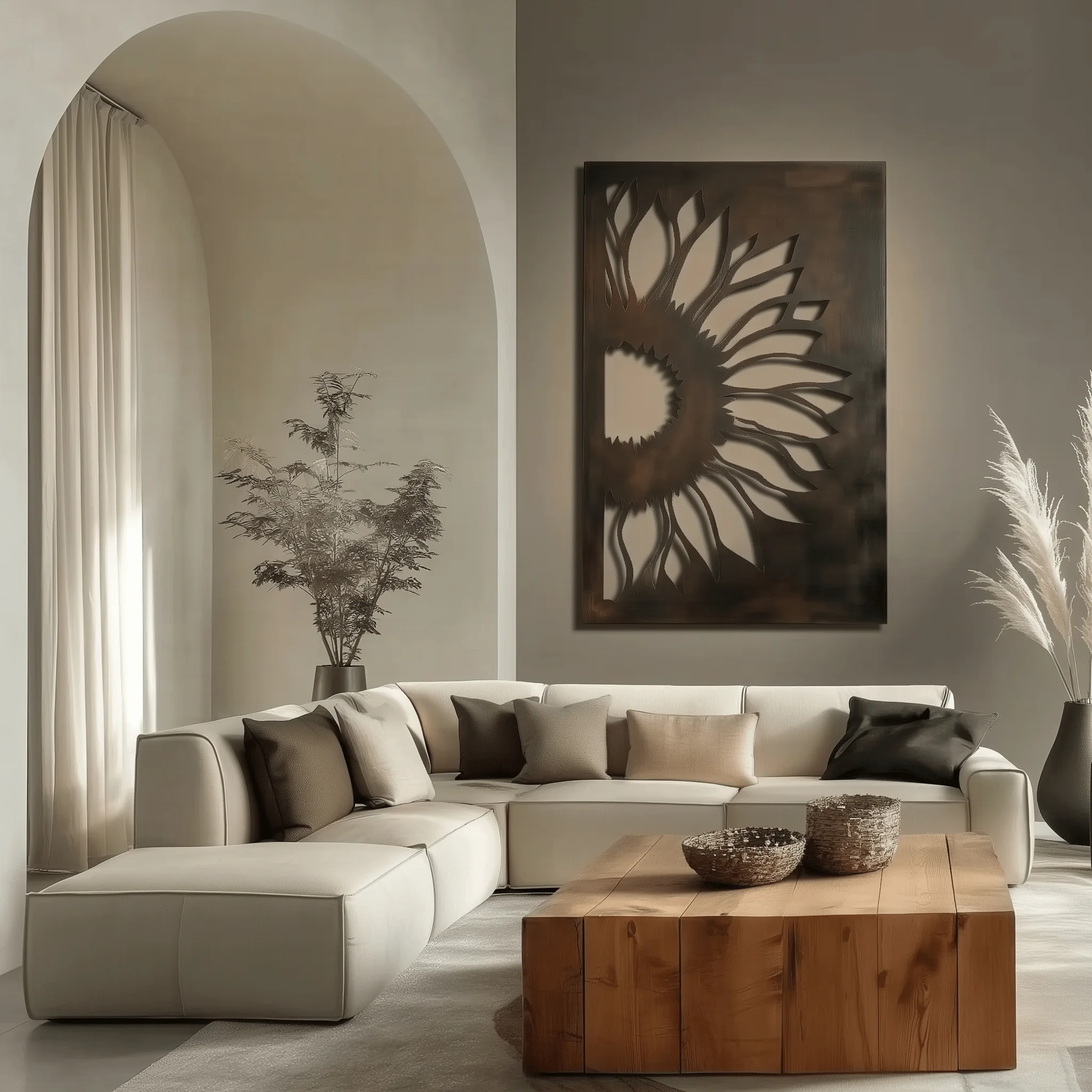 The Sunflower - Metal Wall Art - Umber - Image 2