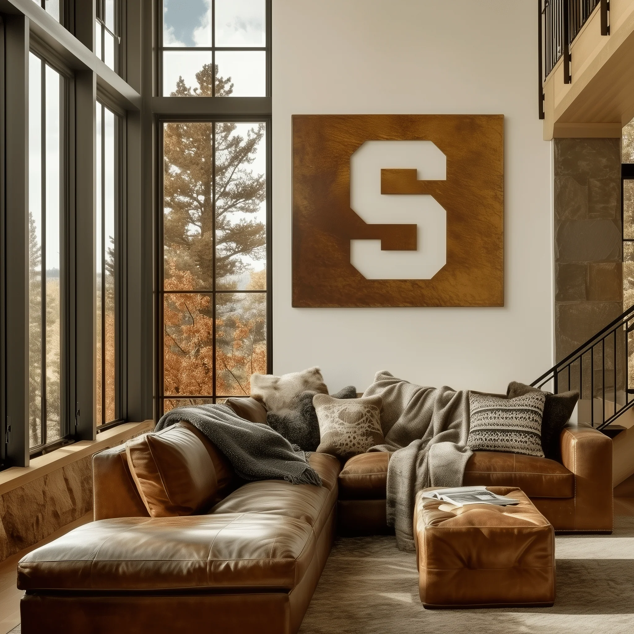 The Super S - Metal Wall Art - Square - Oxide - Image 3