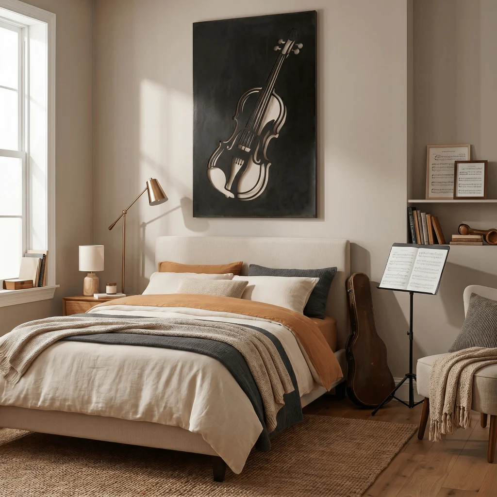 The Violin - Metal Wall Art - Forge