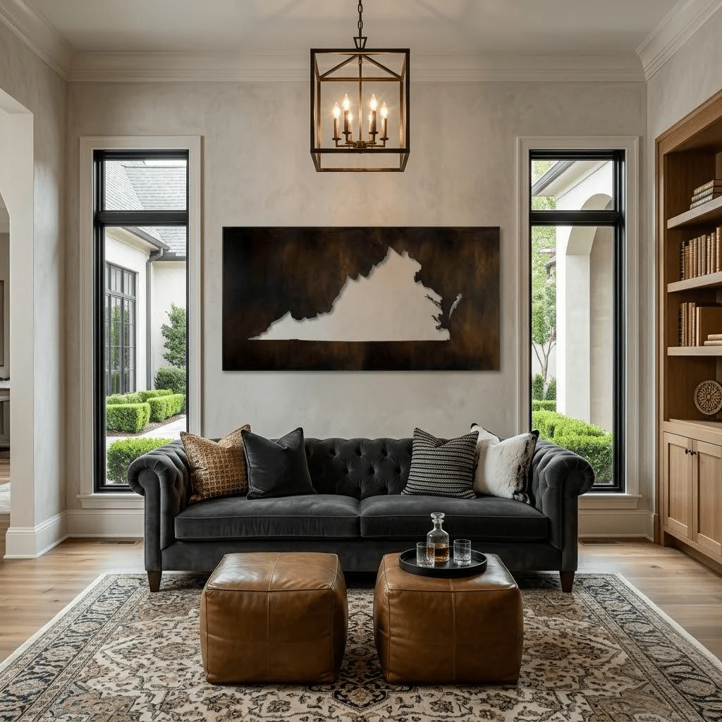 The Virginia - Metal Wall Art - Umber