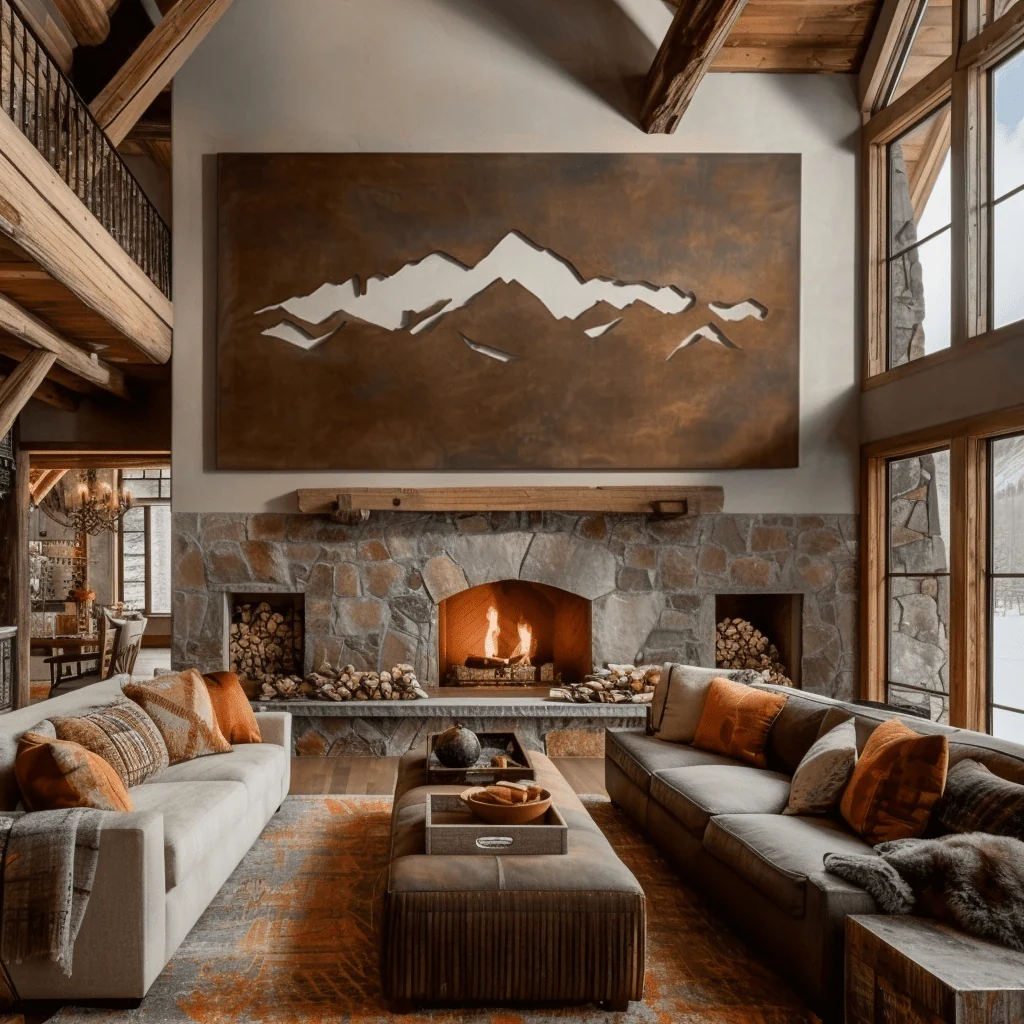 The Western Ascent - Metal Wall Art - Umber - Image 5