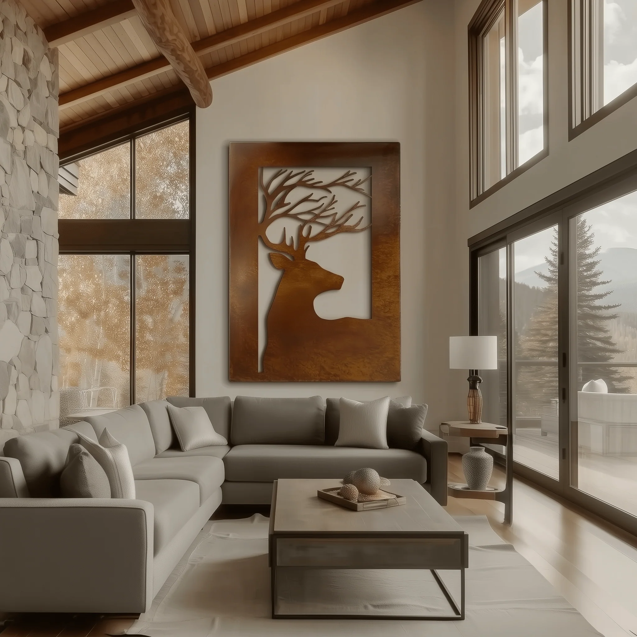 The Whitehart - Metal Wall Art - Oxide