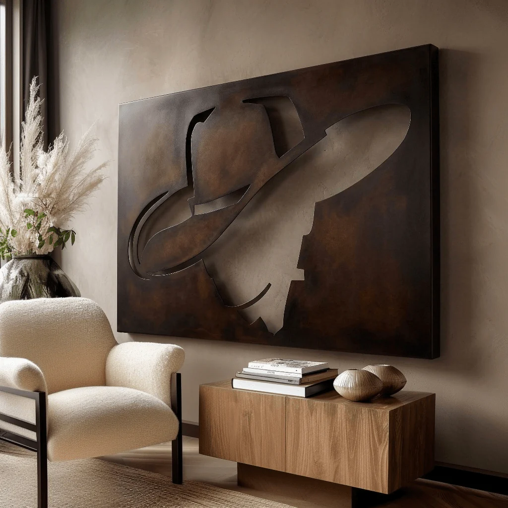 The Wrangler - Metal Wall Art - Umber - Image 3